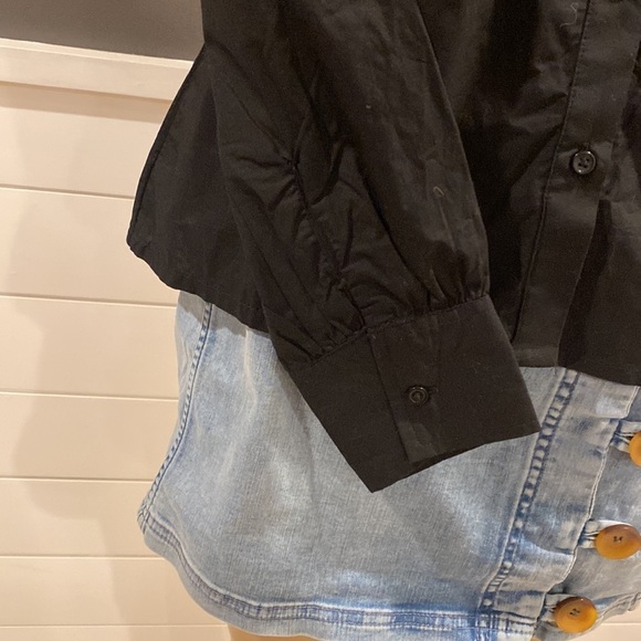 Calligraphie long sleeve button down with lace collar size S - Picture 3 of 4